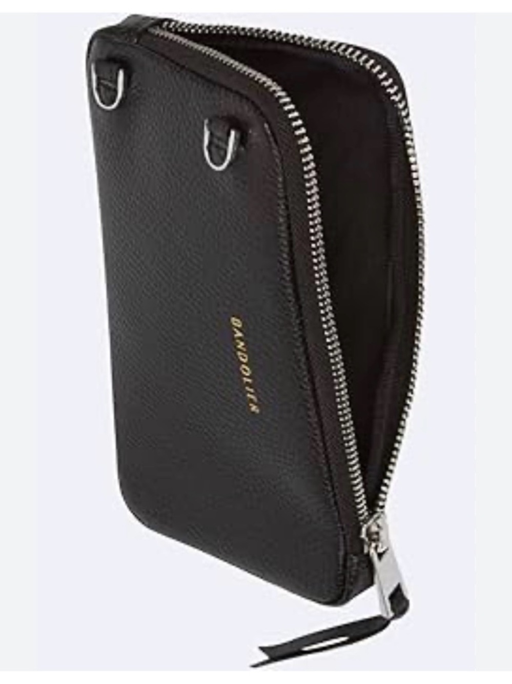BANDOLIER black Expanded Pouch Silver Hardware Compatible W/ All Bandolier Cases